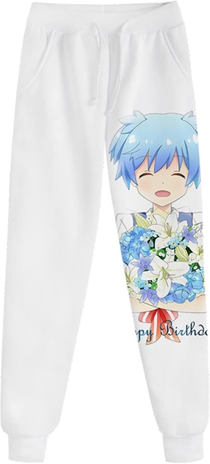 ISaikoy Anime Assassination Classroom Pants Trousers Gym Joggers Drawstring Sports Sweatpants Costume