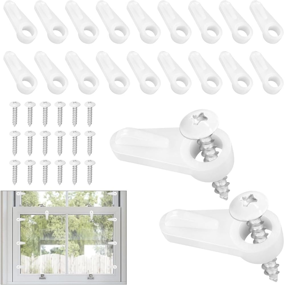 Aundhegrtt As Shown 40 Pcs Window Screen Clips Window Screen Retainer Clips Window Screen Holder Clips For Securing Window Screens And Storm, White