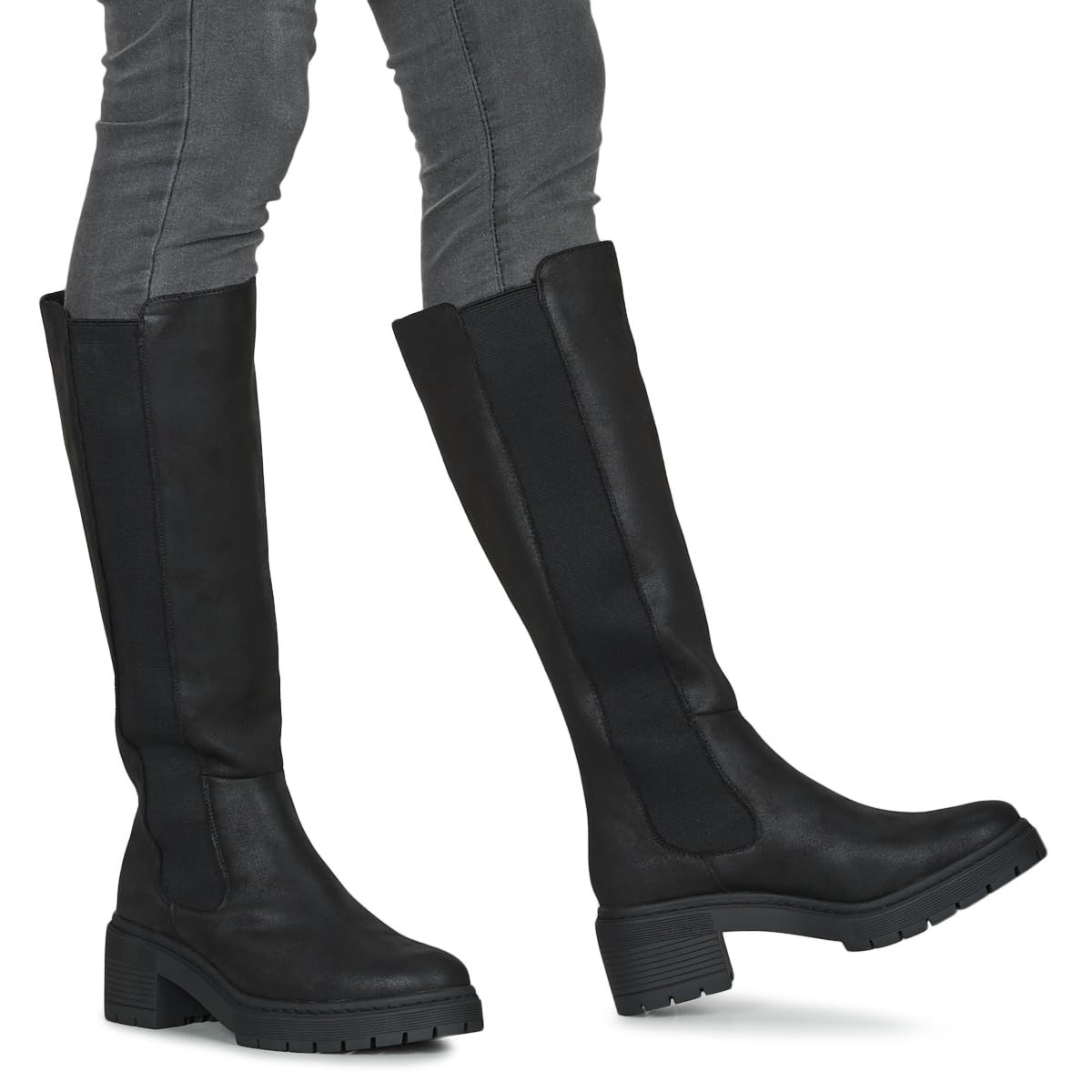 Image secondaire de Bottines Chattawak Femme en Cuir Noir avec Talon Bloc - Taille 40 EU