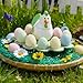 Easter Egg Stuffers 2.14 in Plastic Speckled Eggs Bowl and Vase Filler Faux for DIY Spring Displays and Easter Decorations(15pcs)