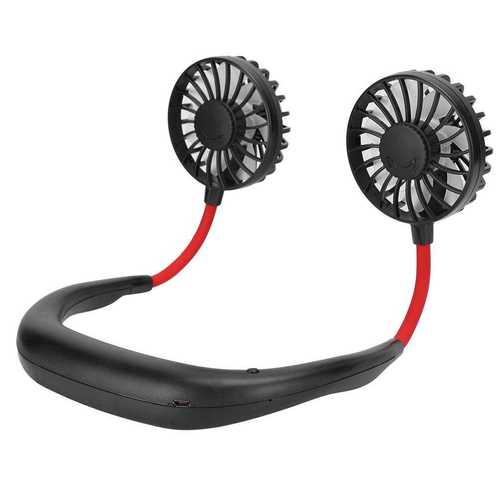 Hakeeta Sports Hands-Free Fan, Silent and no Noise, USB Rechargeable Hanging Neck Fan, 3 Gear Adjustable