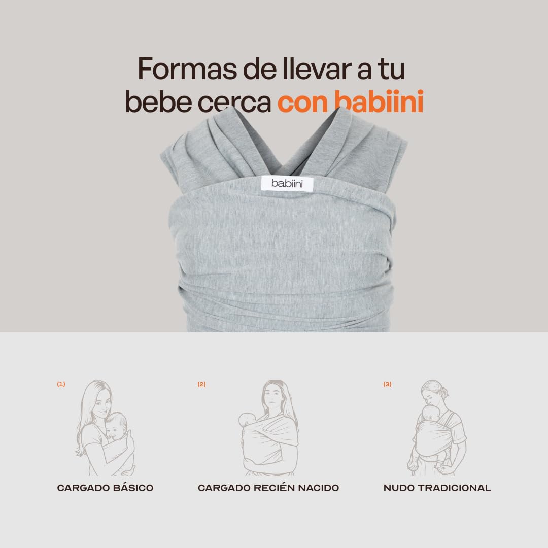 Tragetuch Neugeborene Verstellbar Elastisch Baumwolle Ergonomisch Atmungsaktiv Babytrage 3.2 bis 12 kg Einfach zu Verwenden Hände Frei Maschinenwaschbar Baby Wrap ideal für unterwegs