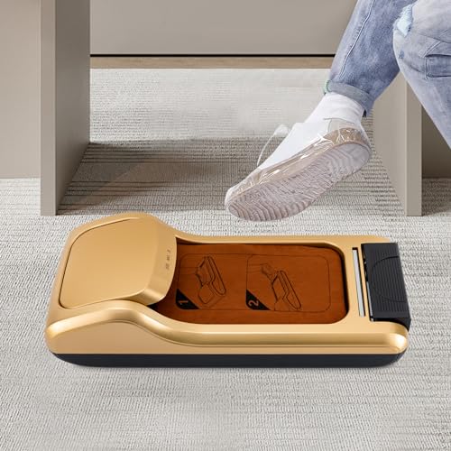 TFCFL Shoe Film Machine Shoe Covers Machine Shoe Wrapping Machine, Automatic Shoe Cover Dispenser for Home Office Lab + 3 Rolls Shoe Film, Portable Disposable Overshoes Dispenser Machine