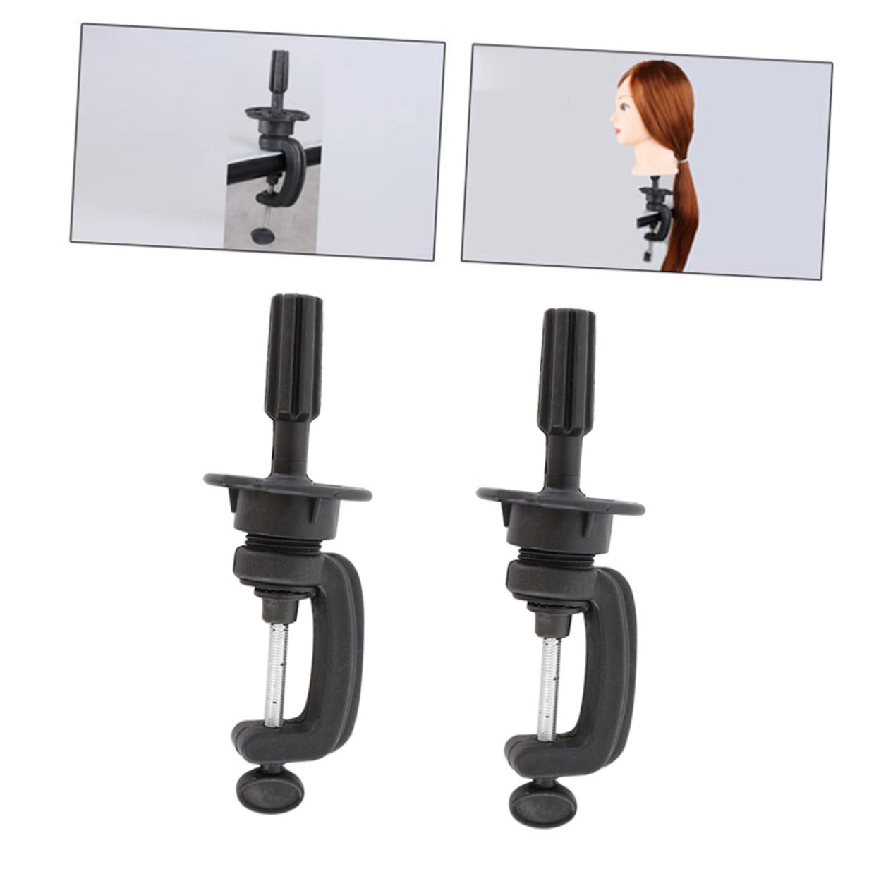 Healeved Hairdressing Practice Bracket Wig Holder Head Easy to Install Wig Stand Tripod Mannequin Head Hair Mannequ