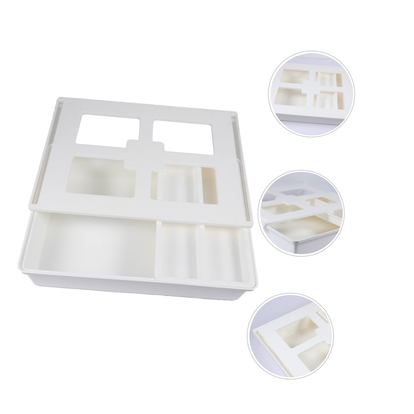 Gadpiparty Estuche Adhesivo Para Lápices Organizador De Artículos Cajón Debajo Mesa Contenedor De Papelería Caja Debajo Del Escritorio