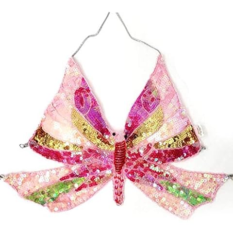Sequin Butterfly Crop Tops Belly Dance Costume Festival Club Sexy Tank Halter Bandage Tops (#1, One Size) Cover