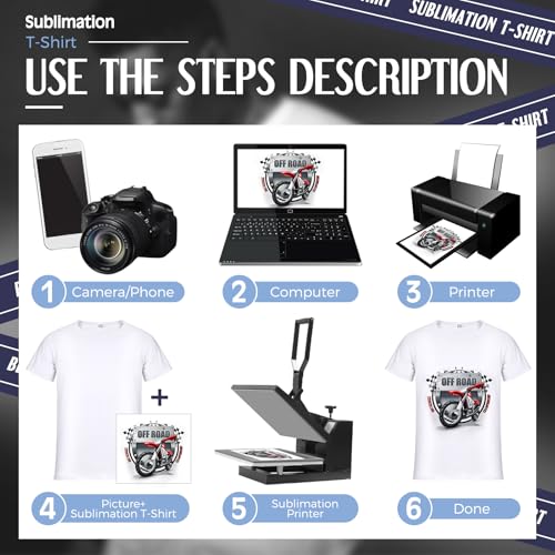 JenPen 5 Pcs Unisex Sublimation Shirts Bulk Blank Polyester T Shirt White Crew Neck Short Sleeve for Women Men Adult Kid2