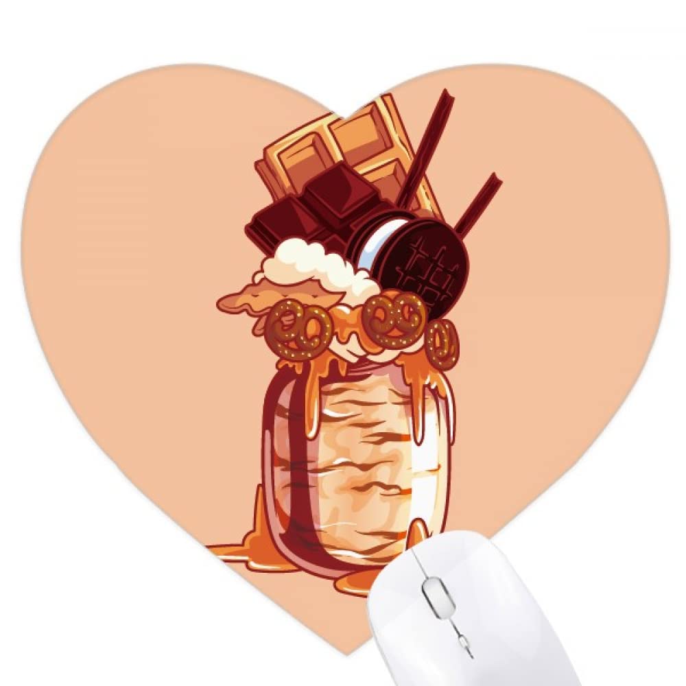 Tapis de souris cœur biscuits chocolat anti fatigue pour ordinateur - 5