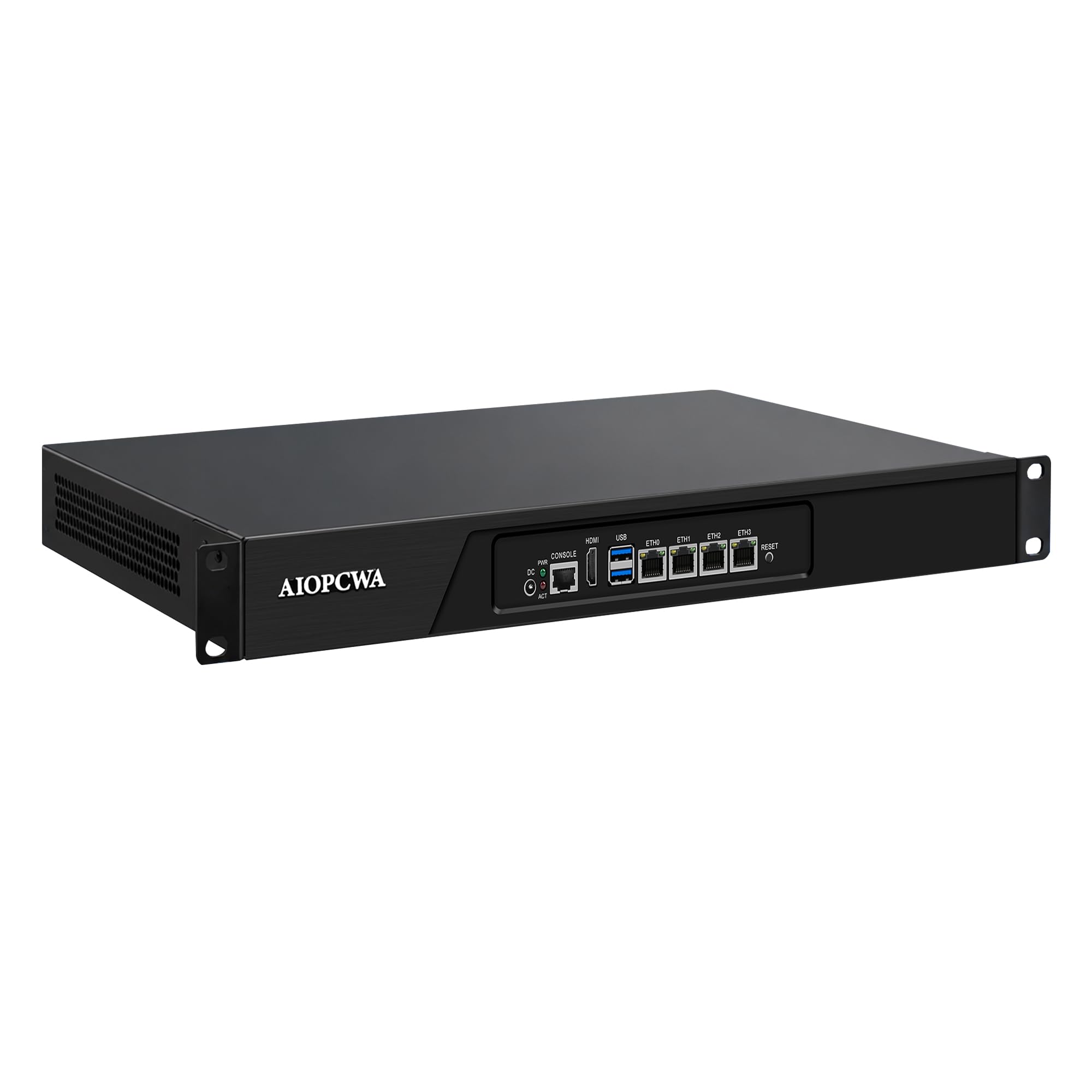 1U 19" Rackmount Firewall Appliance, N3160 Mini PC, 4 x 2.5GbE i226-V LAN, OPNsense Router, HD/VGA, SIM Slot, USB 3.0, RJ45 COM, AES-NI, DDR3 Barebone No RAM/SSD/OS