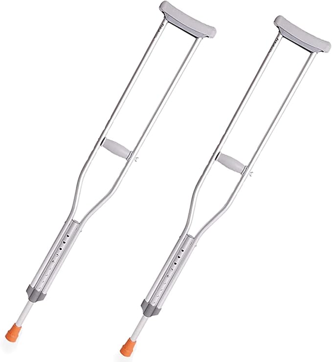 SYALEO Crutches A Pair Aluminum Underarm Crutches for