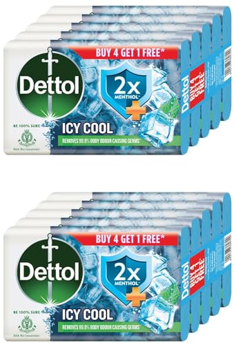 Icy Cool Bathing Soap Bar With 2x Menthol (625gm), 125gm, Pack of 10
