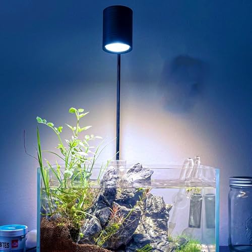 Image of JAINSONS PET PRODUCTS 10W Aquarium Clip-On LED Spotlight - High Intensity COB Light for Fish Tanks | Adjustable Arm with Clamp Mount | Energy Efficient Lighting for Planted & Freshwater Aquariums