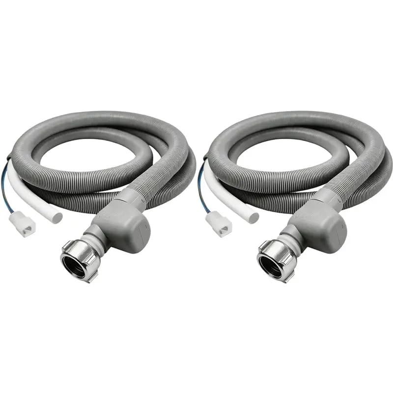 2X for Aquastop-Zulaufschlauch, Geschirrspüler, 1,85 m, Universal, Wasserschlauch for Geschirrspüler und Waschmaschine mit Wasserstopp, 3