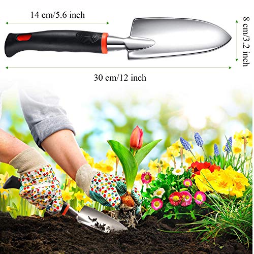 image for XmnDaue Garden Hand Trowel,Aluminum Alloy Steel Heavy Duty Polished Ru