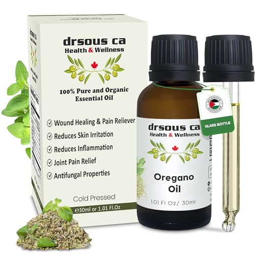 Drsous Ca Organic Oregano Oil 30ml | 100% Pure and Natural Cold Pressed Essential Oil for Massage Skin care | Therapeutic Grade | Wellness and Muscle Joint Relief | Made in Palestine