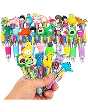 Multicoloured Pens All in One - Fun Cartoon 4-Color Pen Set (30-Pack) - Party Bag Fillers for Kids Class Fifts for 30 Children