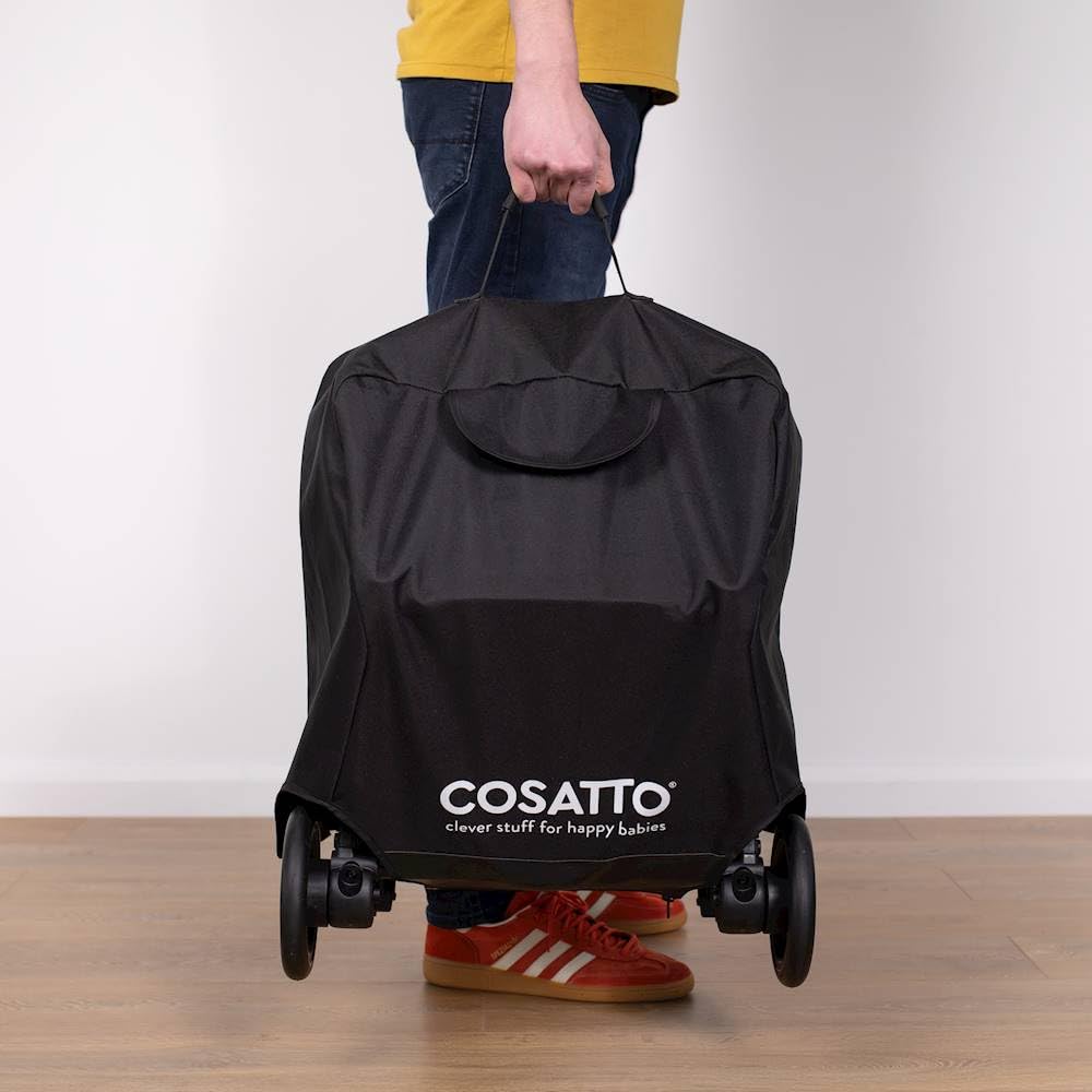 Cosatto Kinderwagentasche – für Woosh 4, Yo & Woosh Trail – Kinderwagen-Organizer-Tasche – Reisetasche – Kinderwagen-Zubehör – wasserabweisend – Schwarz