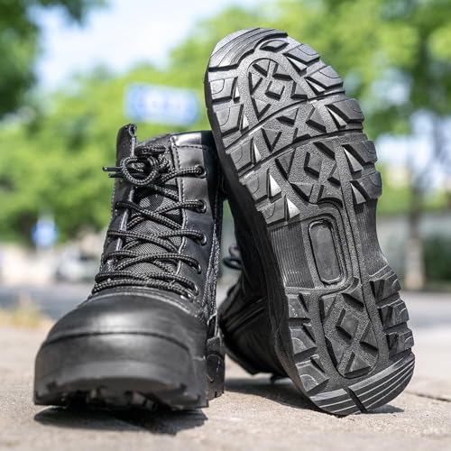 Kids Hiking Boots, Girls Boys Hiking Boots Waterproof, Tactical Anti-collision Non-slip desert boots Kid Military Fan Shoes Children's Work Boots4