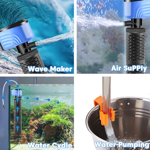Bvoplme WP-308YF Aquarium Filter, 660Gph Fish Tank Filters, Small Pond Filter, Turtle Tank Filter For 100-300 Gallon Large Aquariums And Small Pond Fountains, Suitable For Saltwater And Freshwater thumb #1