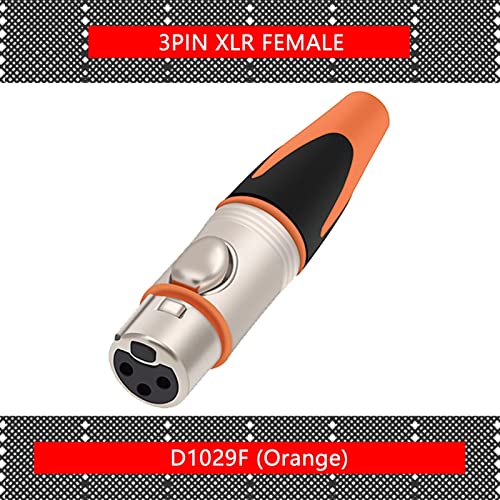 Adaptador XLR de 3 pines hembra a macho conector de metal recto para cable de microfono 3