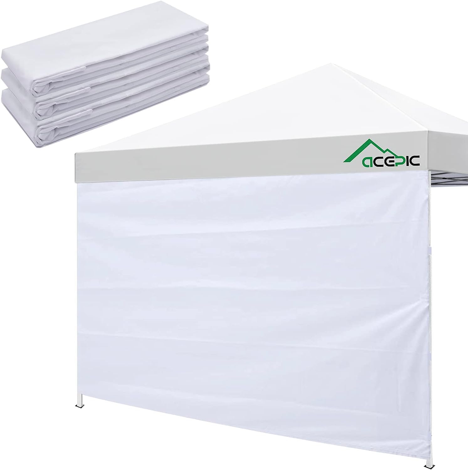 Acepic 3 PCS Gazebo Side Panels 3m x 3m, Gazebo Sides Panels Only with 210D Oxford Fabric, Windproof and Rainproof