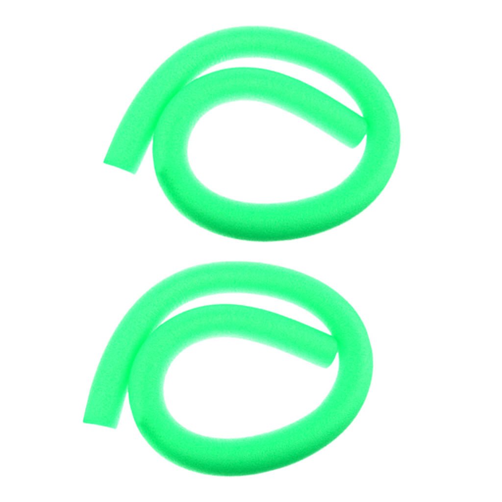 Sharplace Pack of 2 Swim Swimming Aid Woggle Noodles Hollow Flexible 6x150cm, Green