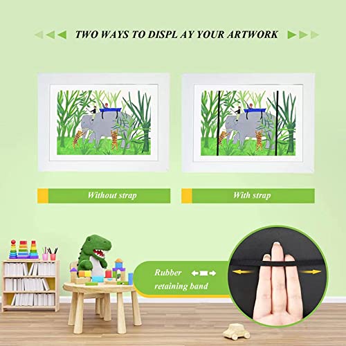 10.4X13.8Inch Shadow Box Frame Display Case, Great For Collages, Collections, Mementos, Artwork Document Certificate Oil Painting Storage Box Flip-Up Photo Frame, 2 Pack #TOP2