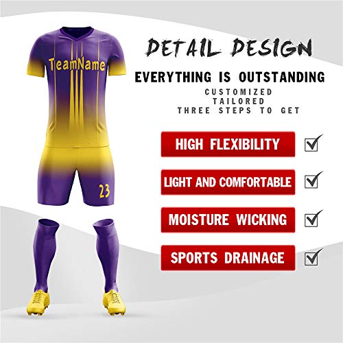 image for Carolt Custom Soccer Jersey Uniform Personalized Team Shirts & Shorts-