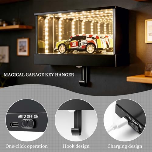 Soporte para llaves de garaje contra pérdidas con colgador de pared LED 5