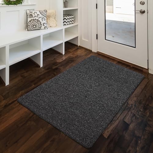 Hobnail Indoor/Outdoor Door Mat 4'x 6' Non-Slip Front Door Mat Low-Profile 2-in-1 Scraper/Wiper Entrance Mat Welcome Mat for Entryway/Front Porch/Back Door/Laundry Room by eCarpet Gallery - Used condition - CA$47.50