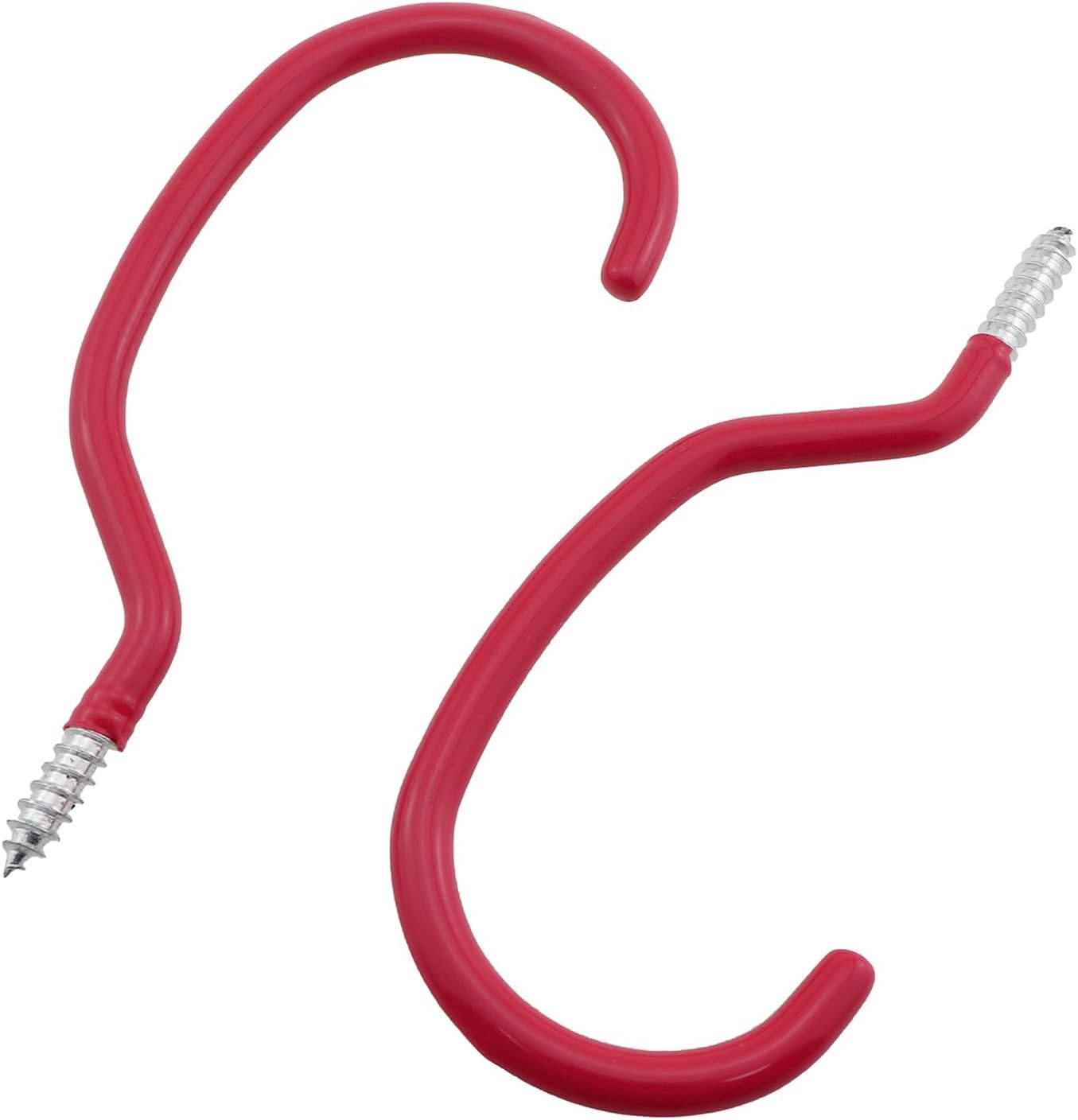 4PCS 15cm/5.9inch Garage Hooks Bicycle Rack Storage Heavy Duty Open Hooks Red for Hanging Small Tools Gardening Tools image 4