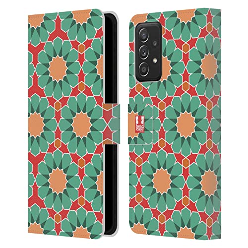 Étui portefeuille Galaxy A53 5G en cuir vert clair chic avec fentes pour cartes et style élégant