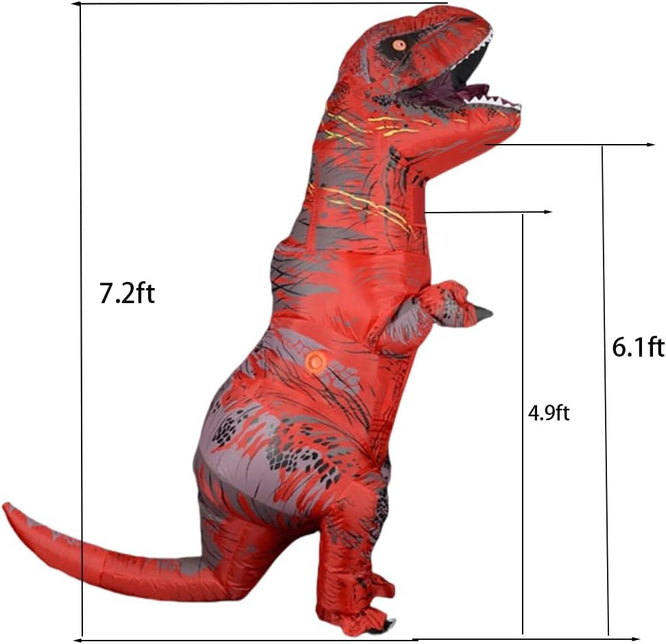 Inflatable Dinosaur Costume Adult Trex Costume Adult Blow up T-Rex Costume Halloween Costumes for Women - Image 8