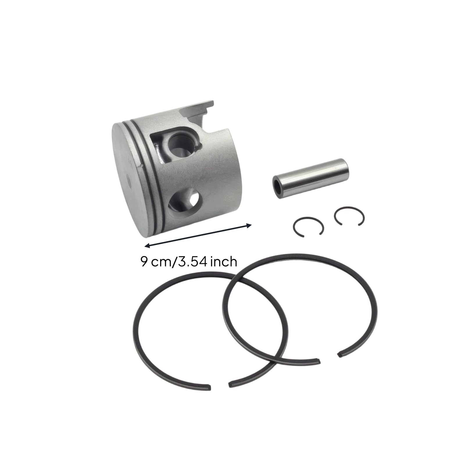 Set Pistone con Clip e Perno Completo Kit Pistone con Fasce Sostituzione Diretta Motore per Manutenzione Barca, Officina, Nuovo Modello