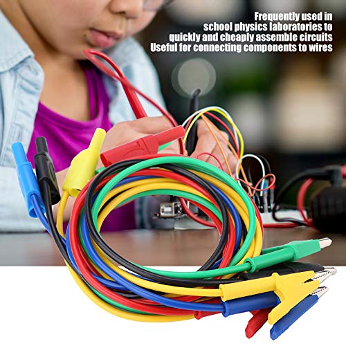 Image of High Voltage Banana Plug, 20A 2000V Fully Insulated Safety Crocodile Clip Test Probe Lead Testing Cable