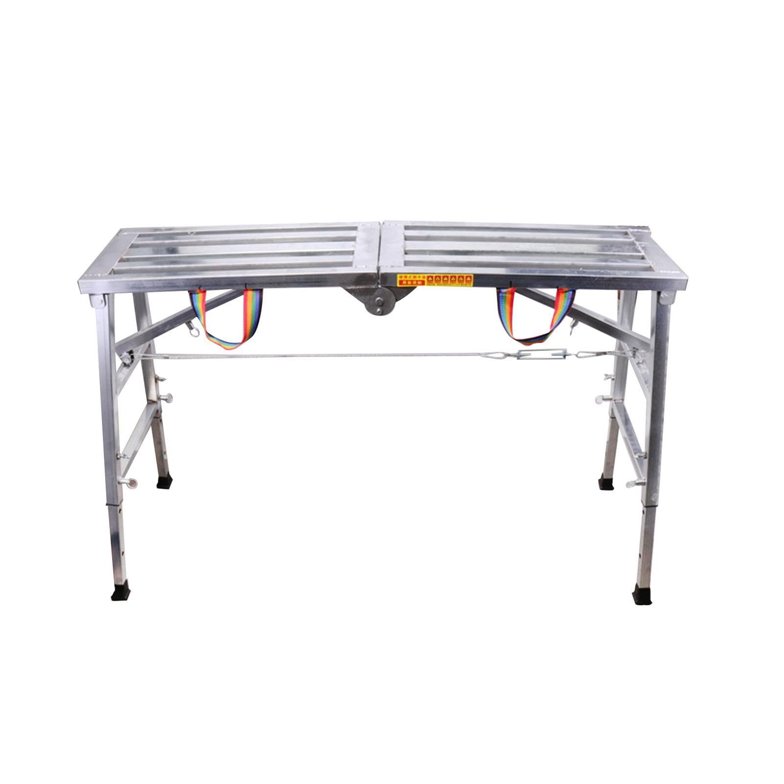 Plataforma de Trabajo Plegable de Acero Resistente con Altura Ajustable para tareas de Pintura y Limpieza. Andamio portátil con Altura Ajustable.