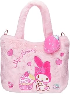 شنطة كروس مخملية من لافلي ميلودي، شنطة كتف ناعمة منفوشة بنمط لوليتا، شنطة يد للبنات، متوفرة للتسوق والعمل المدرسي، سعة كبيرة يمكنها حمل مستحضرات التجميل وتغيير المفاتيح وما الى ذلك