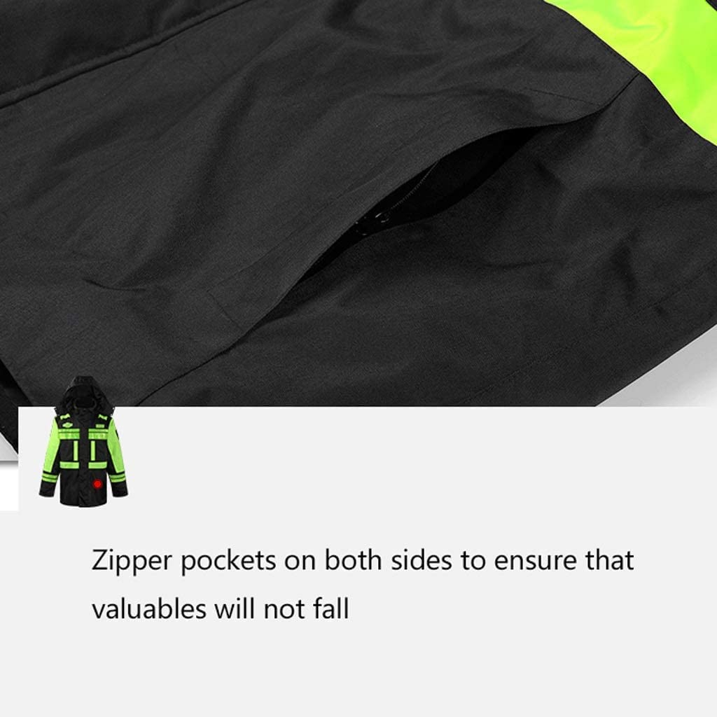 Chaleco Reflectante Traje reflectante impermeable, chaqueta de color negro de color negro oxford Chalecos De Seguridad