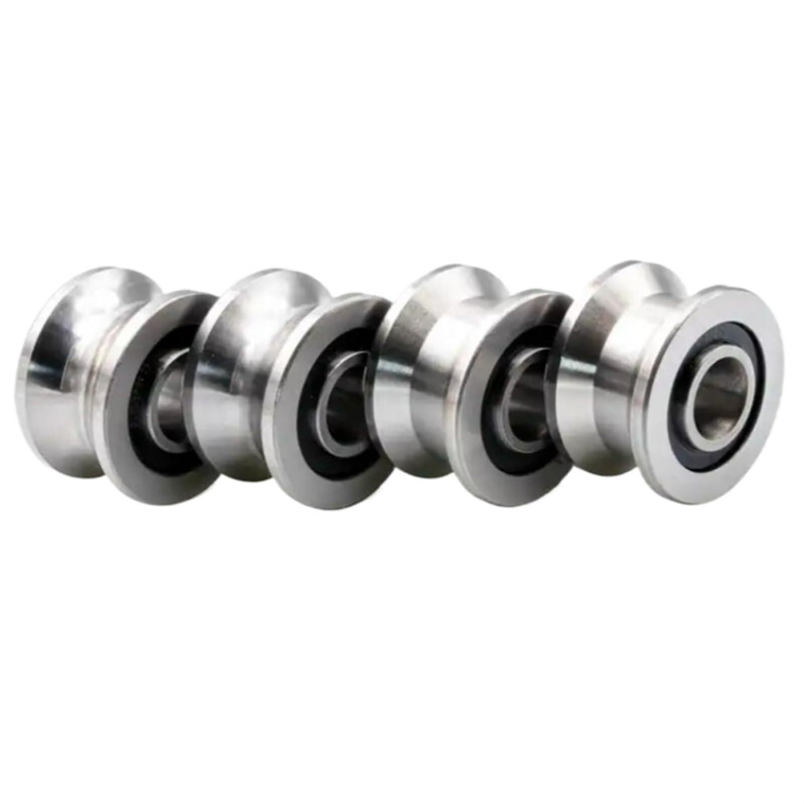 T22 8 * 22,5 * 14,5 * 13,5 mm Miniatur-Edelstahl-U-Rillen-Riemenscheibenlager, hochpräzises Schienen-Gleitrollen-Kugellager - Dichtungssatz-Sortiment