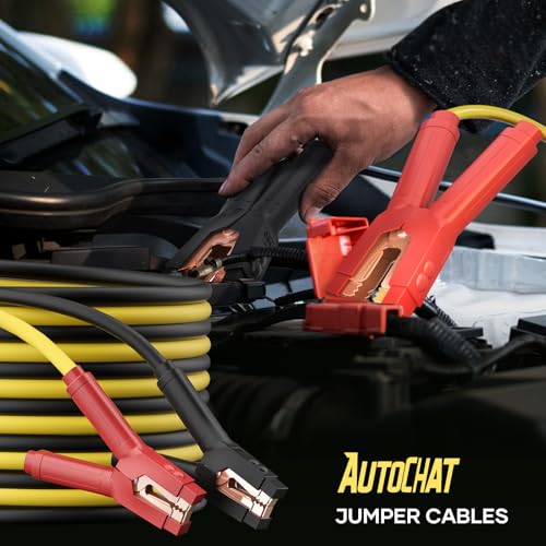 Heavy Duty Jumper Cables, 0 Gauge 30 Feet 1000 Amp Automotive Booster Cables for Car Battery, for Car, SUV and Trucks Battery, with Carry Case, Gloves, Brushes