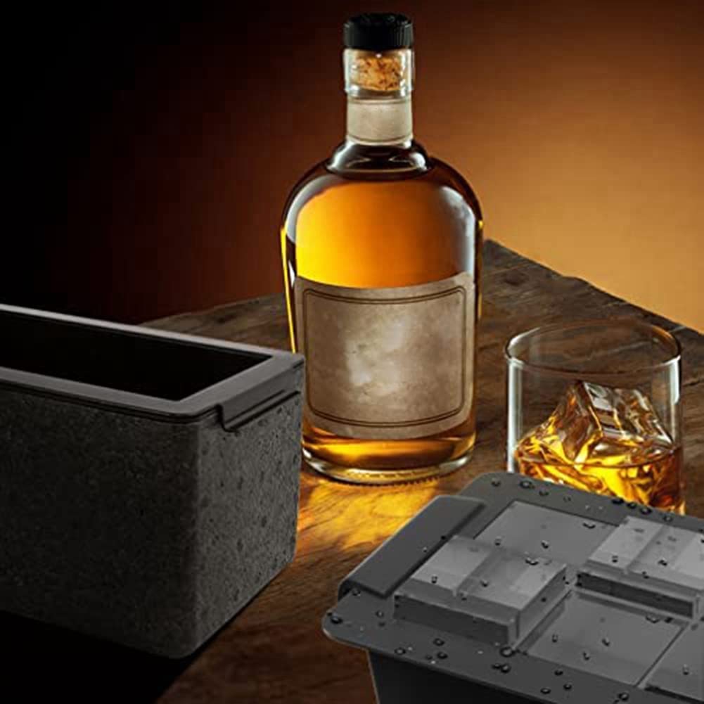 Vassoio Quadrato di Ghiaccio Trasparente per Creare 8 Quadrati di Ghiaccio Quadrati, per Cocktail
