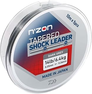 Daiwa Nzon Tapered Shock Leader, 10m grau