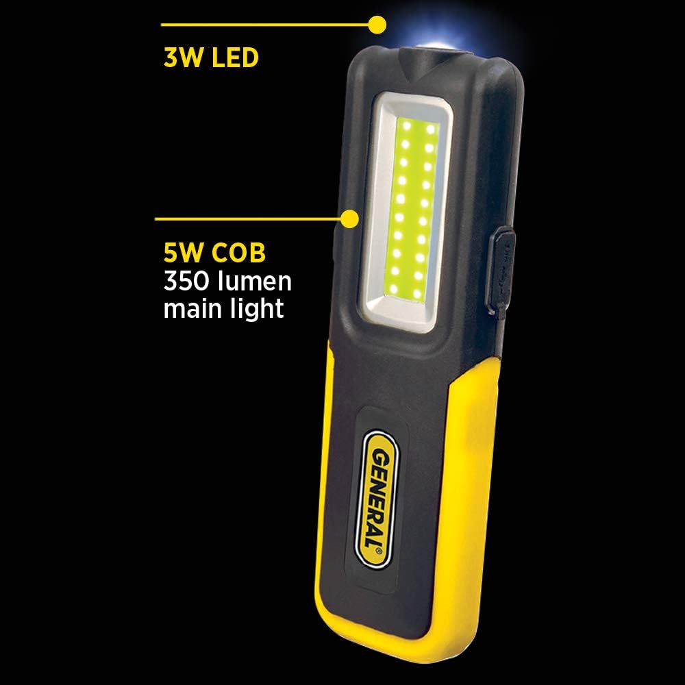 General Tools Rechargeable LED Flood Beam Work Light L5_350, Power Bank
