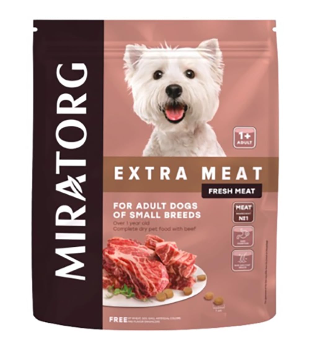 MIRATORGEXTRA MEAT with Black Angus Beef for Small Breed Dog Dry Food - 600G