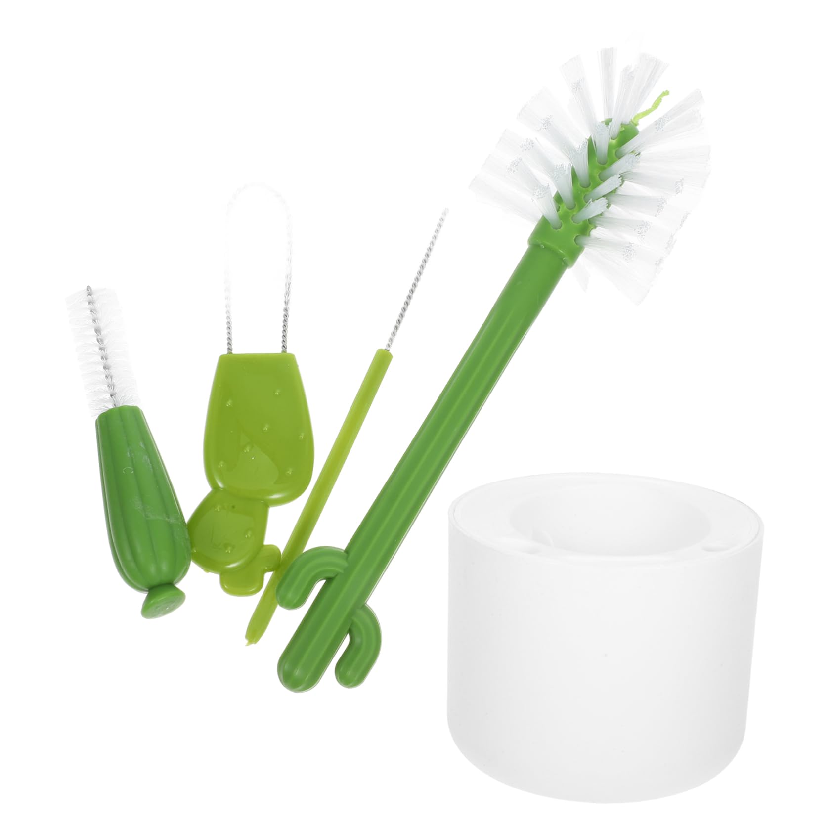 3 Set spazzola per bottiglie di cactus pennello per scanalature sospese pennello per coperchio Set di spazzole per spazi stretti detersivo detergente quotidiano per coperchi Didiseaon