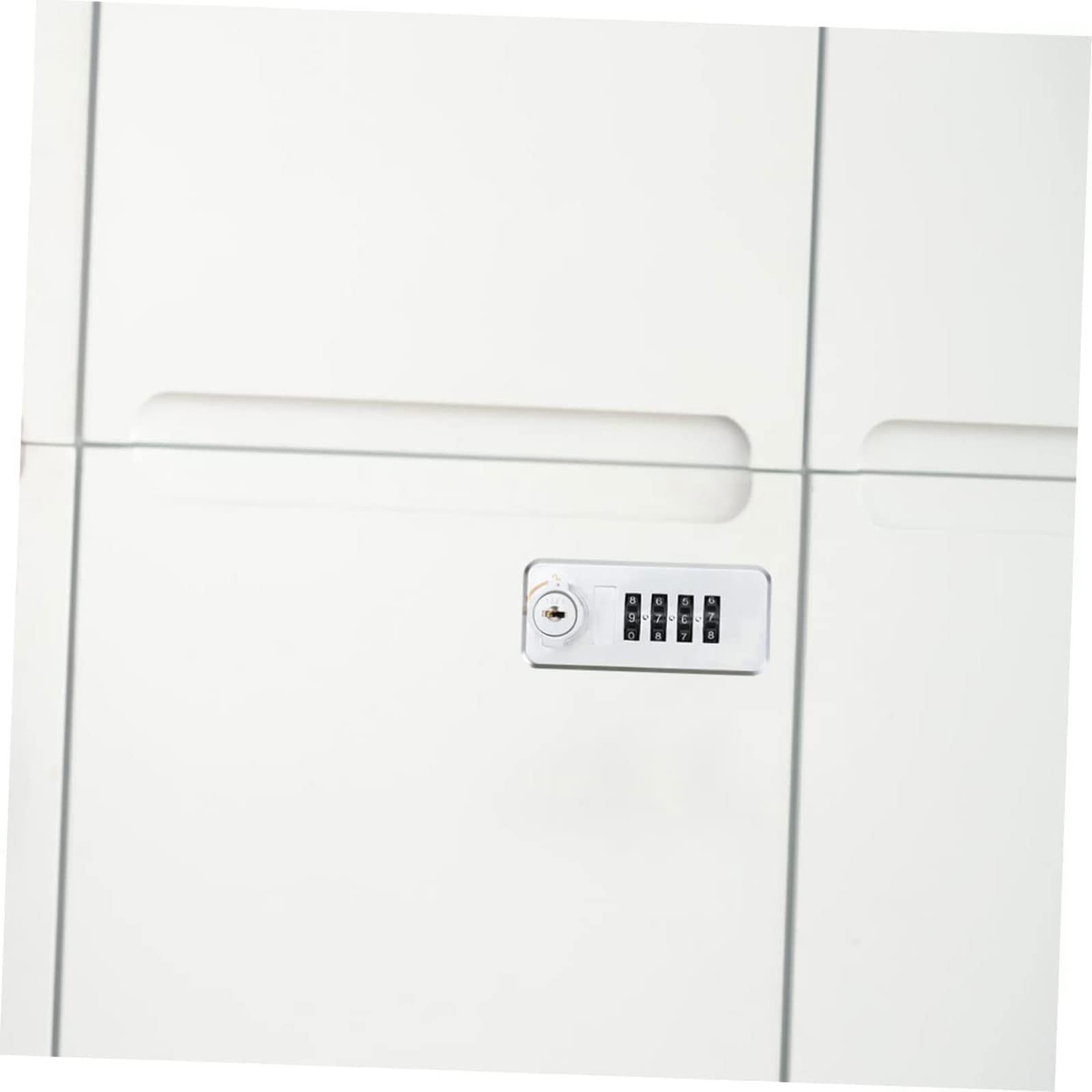 Kłódki szyfrowe，Kłódki walizkowe Blokada szuflady Gym Lock Ustaw własną kombinację kłódki do szafek Locker Lock(Silver)