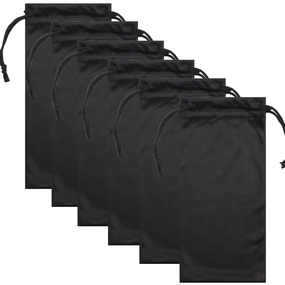 6 Pcs Soft Eyeglass Pouch Microfiber Sunglass Case Glasses Storage Bag Drawstring Pouch for Women Man, 3.5x7.1 Inch-image-39