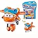 Baby Supplies HIL Mini Ensemble De Jouets Super Wings Costume De Robot Robot Transformateur pour Enfants Robot De Déformation Plan Déformé Jouets pour Enfants Personnages Animés Cadeau De Noël,Sunny