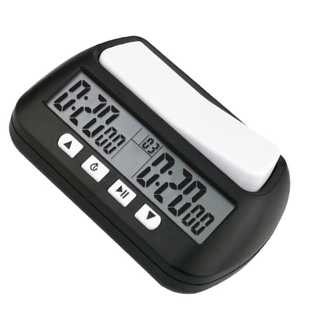 Reloj de ajedrez Cuenta atrás Digital Funciona con Pilas Función de Memoria multimodo Temporizador Almohadilla a Prueba de Golpes Relojes electrónicos para ajedrez Weiqi Chino, sin batería