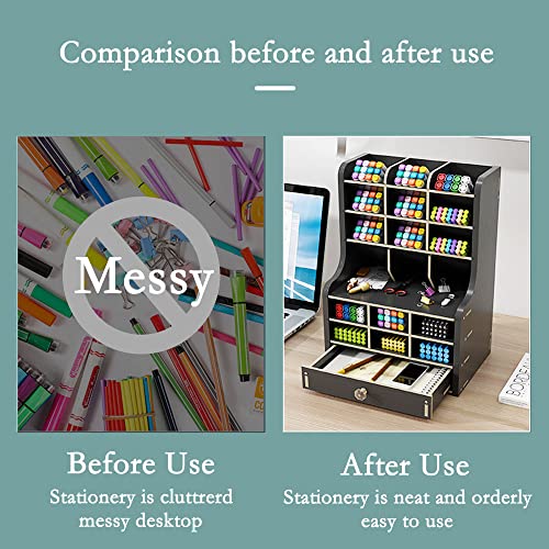 NUODWELL Organizzatore da scrivania in legno con